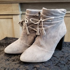WHBM Grey suede booties